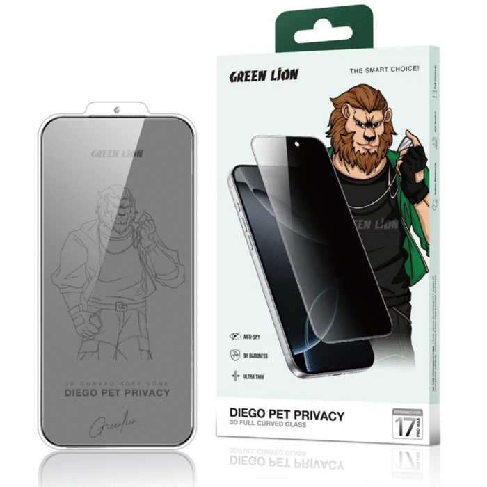 Green Lion 9H Steve Privacy Anti-Peeping Glass for iPhone 17 Pro Max - Privacy - Image 2