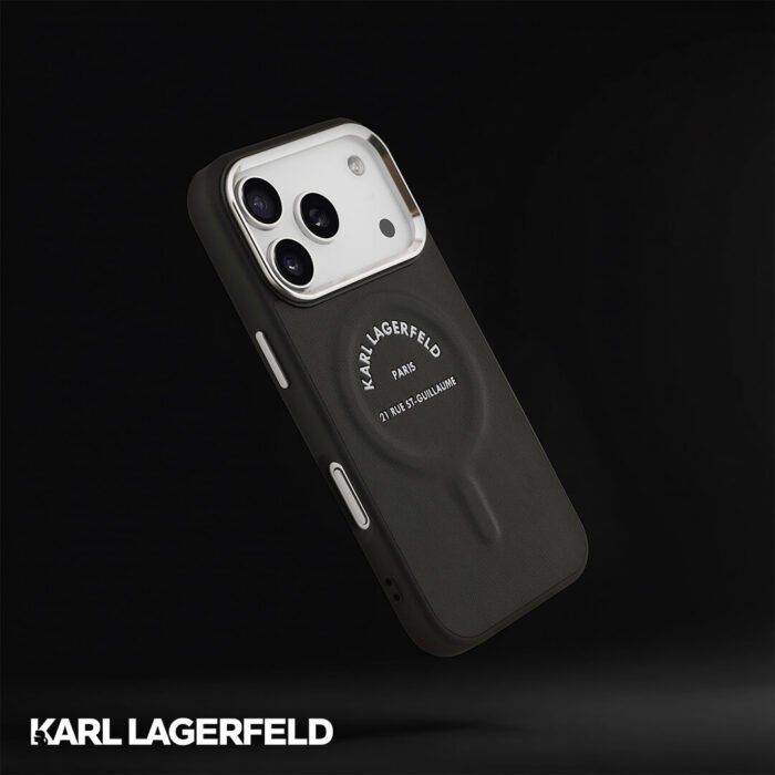 Karl Lagerfeld MagSafe PU Case with RSG Logo Buttons For iPhone 17 Pro Max Black - Image 3
