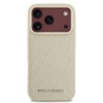 karl lagerfeld magsafe full wrapped pu leather case with karl grain for iphone 18 pro max beige on burgundy iPhone