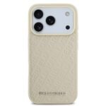 karl lagerfeld magsafe full wrapped pu leather case with karl grain for iphone 18 pro max beige on glacier iPhone