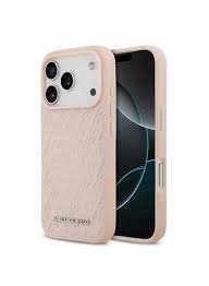 Karl Lagerfeld pink MagSafe PU leather case for iPhone 17 Pro Max