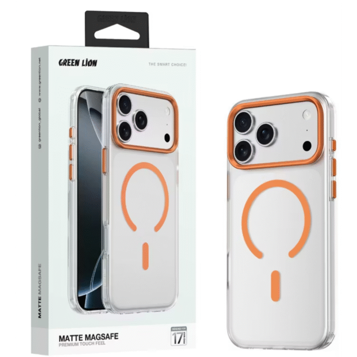 Green Lion Matte MagSafe Orange Case For iPhone 17 Pro Max - Image 3