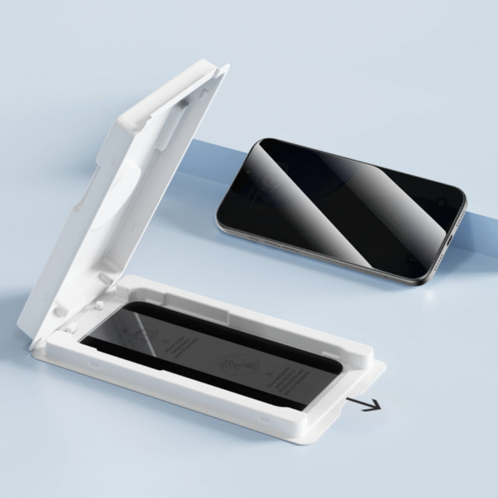 DEVIA VAN Series Full Screen Privacy Tempered Glass For iPhone 17 Series with Assist tool - Image 3