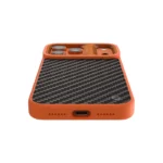 Kajsa Svelte Collection - Real Carbon Fibre Back Case for iPhone 17 pro max (MagSafe Compatible) Orange Plus - Image 4