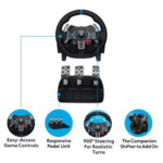 G29 Driving Force Racing Wheel and Floor Pedals for PS5, PS4,PS3 And PC - Black - Image 4
