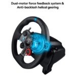 G29 Driving Force Racing Wheel and Floor Pedals for PS5, PS4,PS3 And PC - Black - Image 6