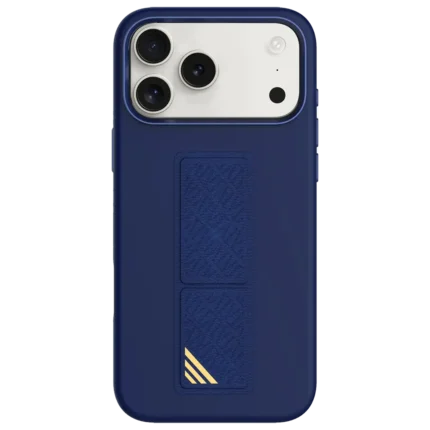 Levelo Morphix Silicone GripStand Case for iPhone 17 Pro Max Dark Blue