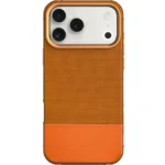 Levelo Cuir Leather Hybrid Case With MagSafe for iPhone 17 Pro Max Orange