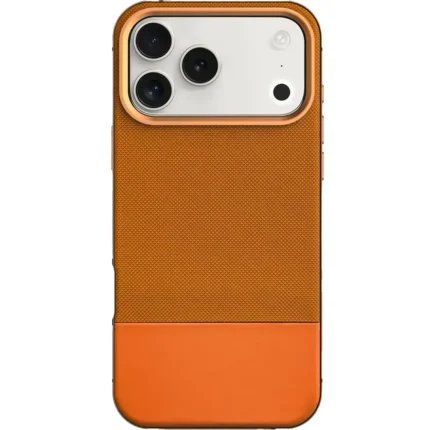 Levelo Cuir Leather Hybrid Case With MagSafe for iPhone 17 Pro Max Orange