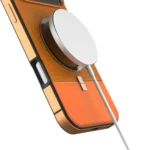 Levelo Cuir Leather Hybrid Case With MagSafe for iPhone 17 Pro Max Orange - Image 3