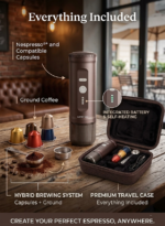 Lepresso Portable Espresso maker  2-in-1 Brown - Image 3