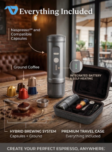 Lepresso Portable Espresso Maker 2-in-1 – Travel Coffee Machine - الصورة 3