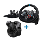 G29 Driving Force Racing Wheel and Floor Pedals With Driving Force Shifter for PS5 & PS4 & PC - Black (2Years Warranty)