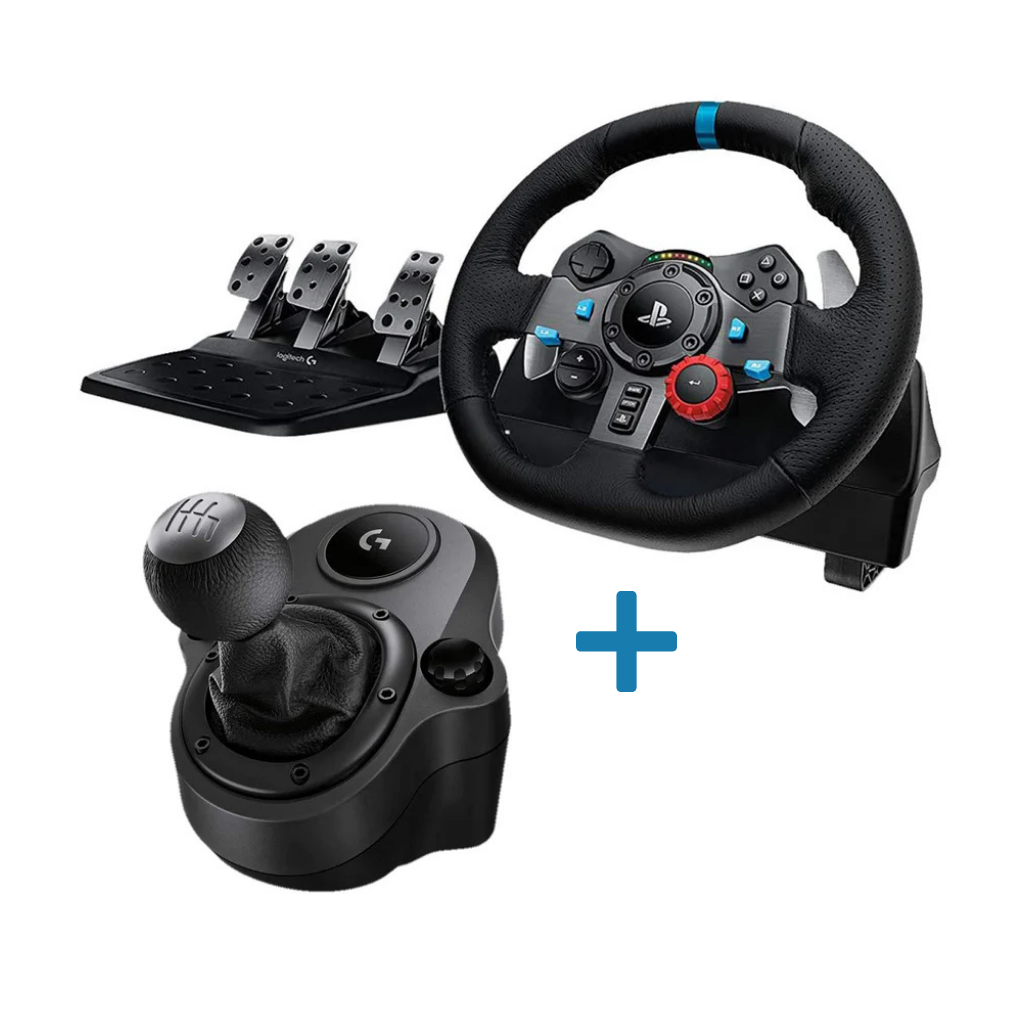 done G29 Driving Force Racing Wheel and Floor Pedals With Driving Force Shifter for PS5 & PS4 & PC - Black (2Years Warranty) - Image 1