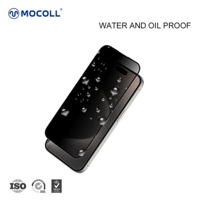 Mocoll Full Cover Tempered Glass Screen Protector For iPhone 16 Pro Max - Privacy - Image 5