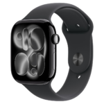 Apple Watch Series 11 GPS 46mm Jet Black Aluminium Case With Black Sport Band