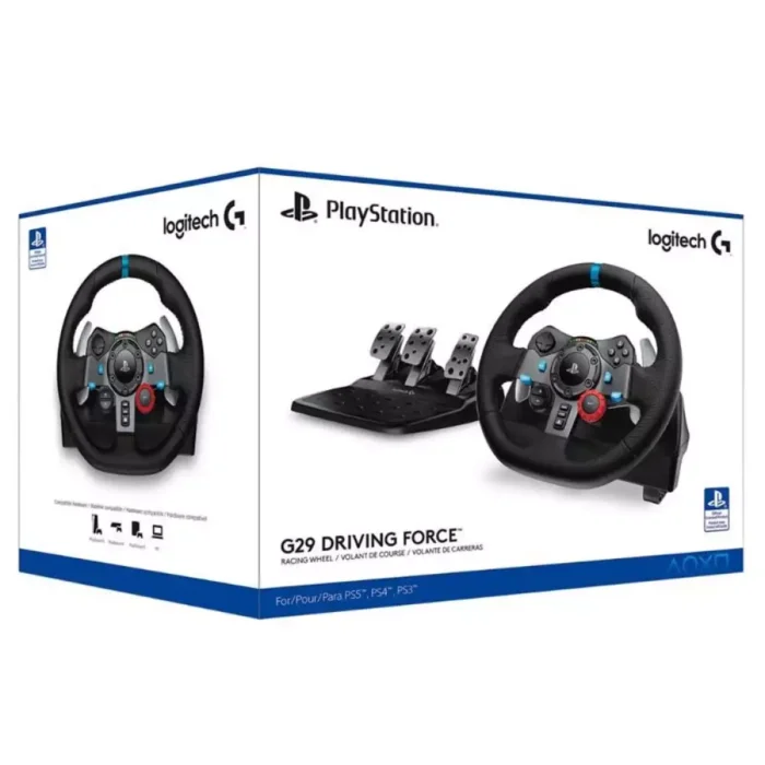 G29 Driving Force Racing Wheel and Floor Pedals for PS5/PS4/PS3/PC - Black (2 Years Warranty) - Image 12