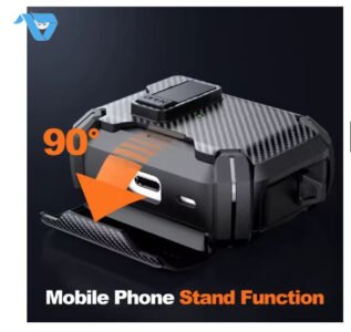 Carbon Fiber With Holder Headphone Case For AirPods Pro 3 Wireless Charge Box Fashion Earphone Protector Black - الصورة 4