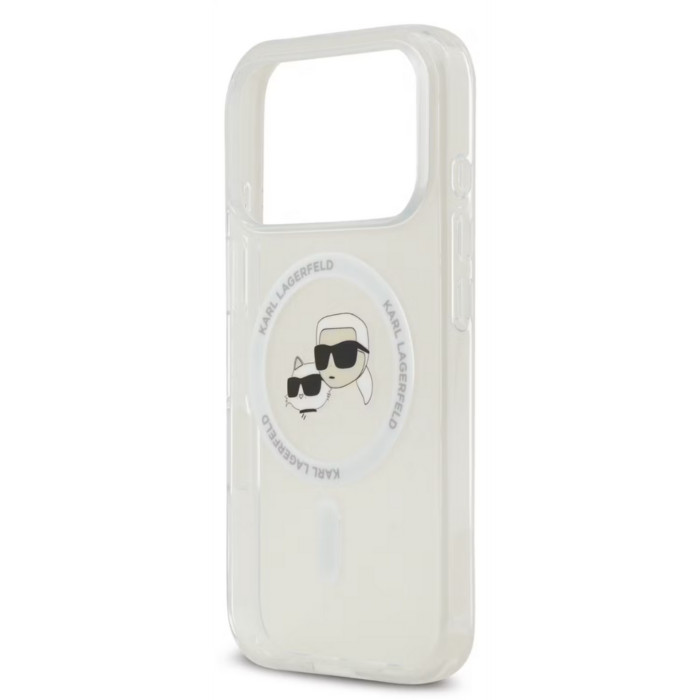 Karl Lagerfeld MagSafe IML Case with Printed Karl & Choupette Heads for iPhone 17 Pro Max - Transparent - Image 5