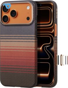 PITAKA Ultra Slim Case, MagSafe Compatible for iPhone 17 Pro Max - SunSet (3 Years Warranty) - Image 7