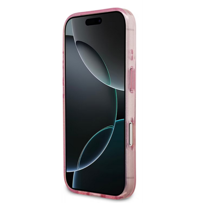 Karl Lagerfeld MagSafe IML Glitter & KL Repeated Case with Karl & Choupette for iPhone 17 Pro Max – Pink - Image 6