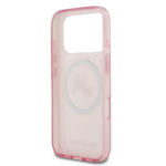 Karl Lagerfeld MagSafe IML Glitter & KL Repeated Case with Karl & Choupette for iPhone 17 Pro Max – Pink - Image 4