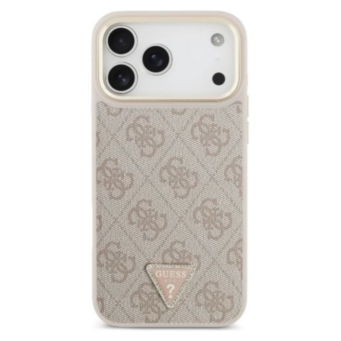 Guess MagSafe Case 4G Triangle Logo with Big Strap for iPhone 17 Pro Max - Pink - Image 2