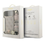 Guess MagSafe Case 4G Triangle Logo with Big Strap for iPhone 17 Pro Max - Pink - Image 6