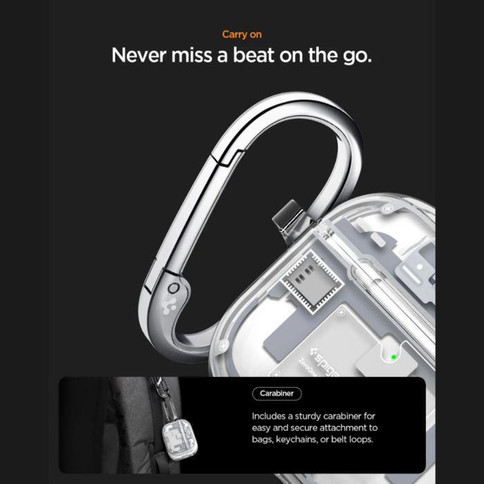 SpigZero One TPU Transparent Case for Airpods Pro 3 Pink - Image 2