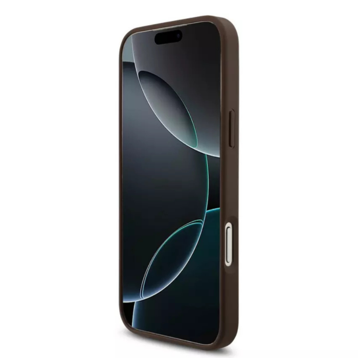 Guess MagSafe Case 4G Triangle Logo with Big Strap for iPhone 17 Pro Max - Brown - Image 5