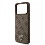 Guess MagSafe Case 4G Triangle Logo with Big Strap for iPhone 17 Pro Max - Brown - Image 6