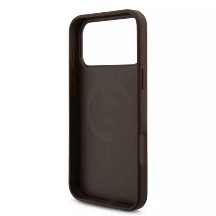 Guess MagSafe Case 4G Triangle Logo with Big Strap for iPhone 17 Pro Max - Brown - Image 7
