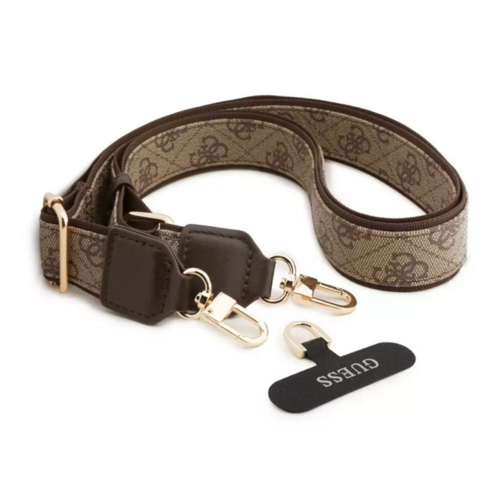 Guess MagSafe Case 4G Triangle Logo with Big Strap for iPhone 17 Pro Max - Brown - Image 3