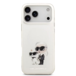 Karl Lagerfeld MagSafe IML Case with Aquarelle Karl & Choupette Heads for iPhone 17 Pro Max - White