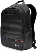 CG MOBILE BMW Backpack M Series Laptop Backpack Compact for Tablets/Laptops | Carbon PU & Nylon with Contrasted Tricolor Line | 15" - Black - Image 3