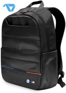 CG MOBILE BMW Backpack M Series Laptop Backpack Compact for Tablets/Laptops | Carbon PU & Nylon with Contrasted Tricolor Line | 15" - Black - الصورة 3