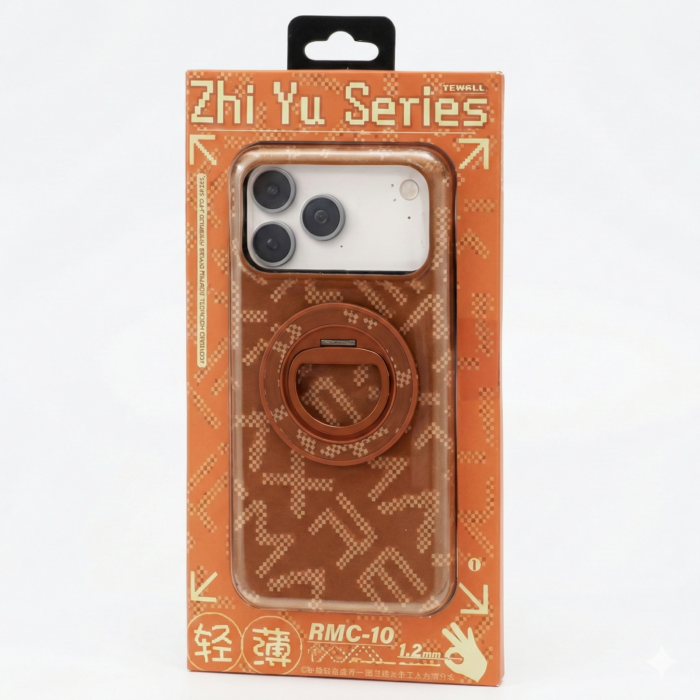 REMAX - RMC-10 + Stand for iPhone 17 Pro Max Case Zhiyu Exclusive Series - Orange - Image 2