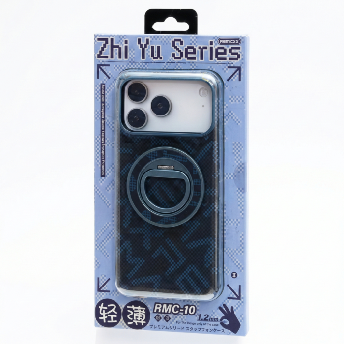 REMAX - RMC-10 + Stand for iPhone 17 Pro Max Case Zhiyu Exclusive Series - Blue - Image 2