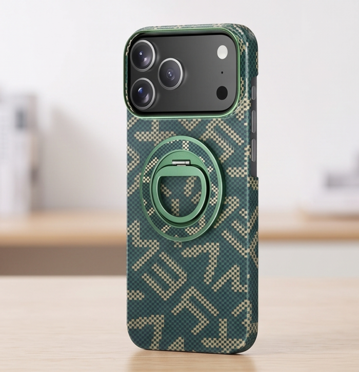REMAX - RMC-10 + Stand for iPhone 17 Pro Max Case Zhiyu Exclusive Series - Green - Image 2