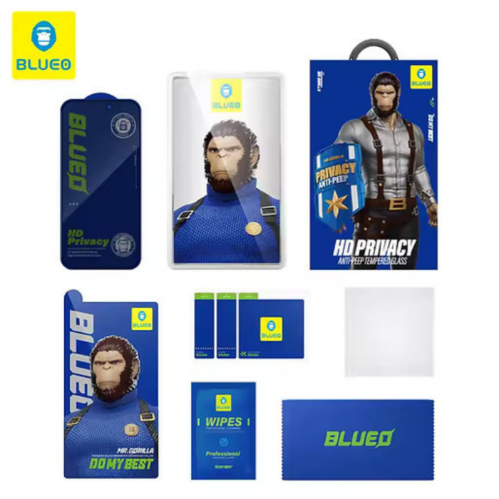 Blueo HD Privacy Anti-Peep Tempered Glass for iPhone 16 pro max/17 pro max - Image 3
