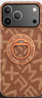REMAX - RMC-10 + Stand for iPhone 17 Pro Max Case Zhiyu Exclusive Series - Orange - Image 2