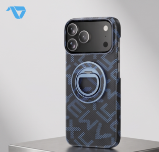 REMAX - RMC-10 + Stand for iPhone 17 Pro Max Case Zhiyu Exclusive Series - Blue - الصورة 5