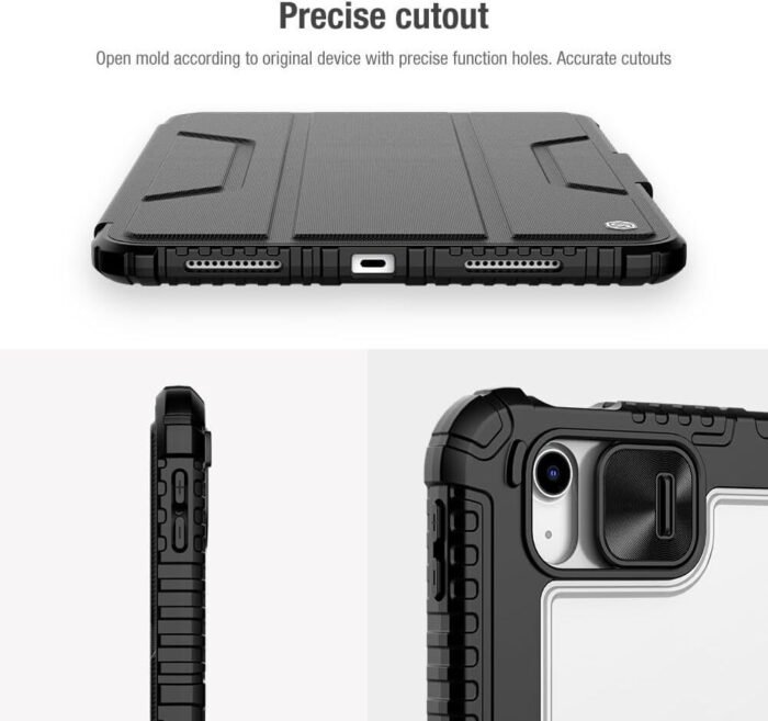 Nillkin Bumper Pro PU Leather Case for Apple iPad 11(A16) 2025, iPad 10/10.9 2022 - Black - Image 6