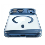 Kajsa Trans-Shield Collection - Aluminium Back Case for iPhone 17 pro max (MagSafe Compatible) Blue - Image 4