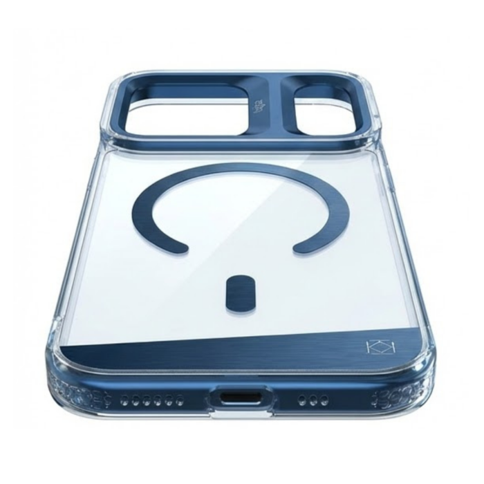 Kajsa Trans-Shield Collection - Aluminium Back Case for iPhone 17 pro max (MagSafe Compatible) Blue - Image 6
