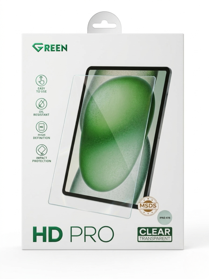GREEN HD Pro Screen Protector for iPad A16 - Clear Transparent - Image 8