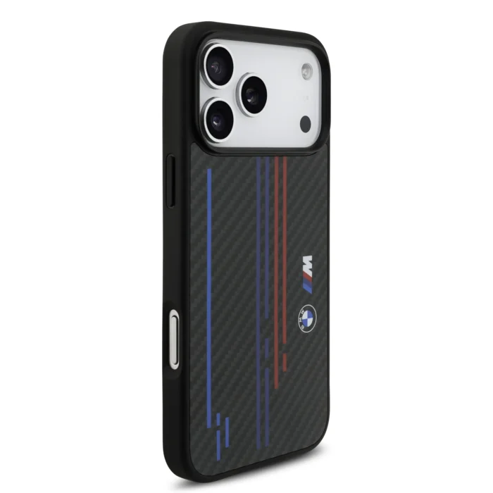 BMW MagSafe Kevlar Case With Printed Tricolor & Metal Logos For iPhone 17 Pro Max - Image 2