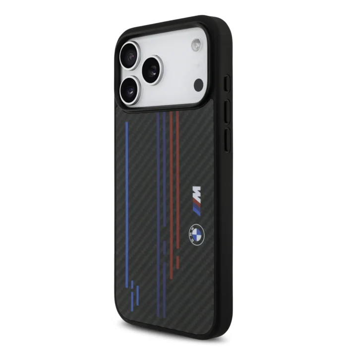 BMW MagSafe Kevlar Case With Printed Tricolor & Metal Logos For iPhone 17 Pro Max - Image 4