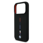 BMW MagSafe Liquid Silicone Case With Printed Tricolor For iPhone 17 Pro Max – Black - Image 6