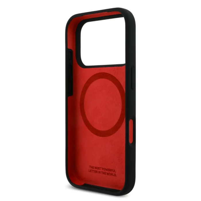 BMW MagSafe Liquid Silicone Case With Printed Tricolor For iPhone 17 Pro Max – Black - Image 5